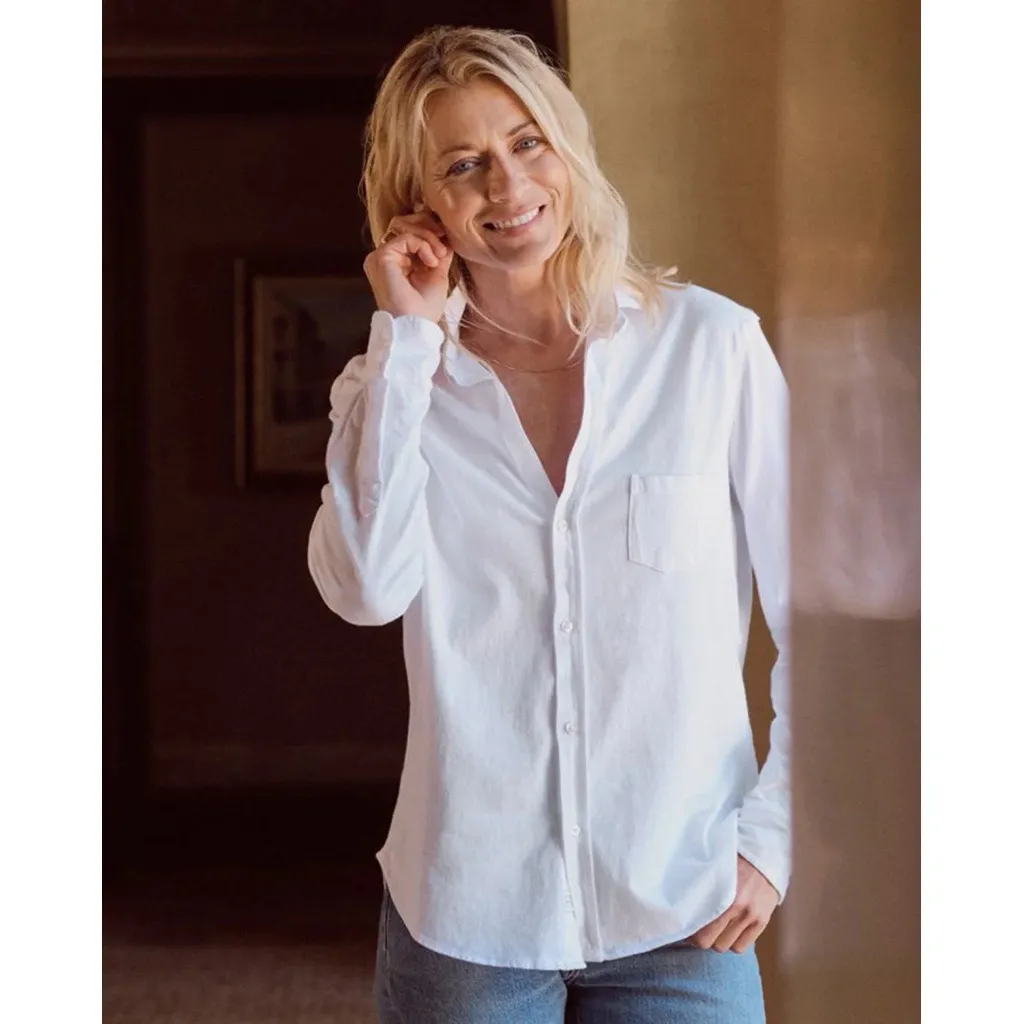 Frank & Eileen • Tee Lab Eileen Relaxed Button-Up Shirt pink Heritage Jersey - Image 5