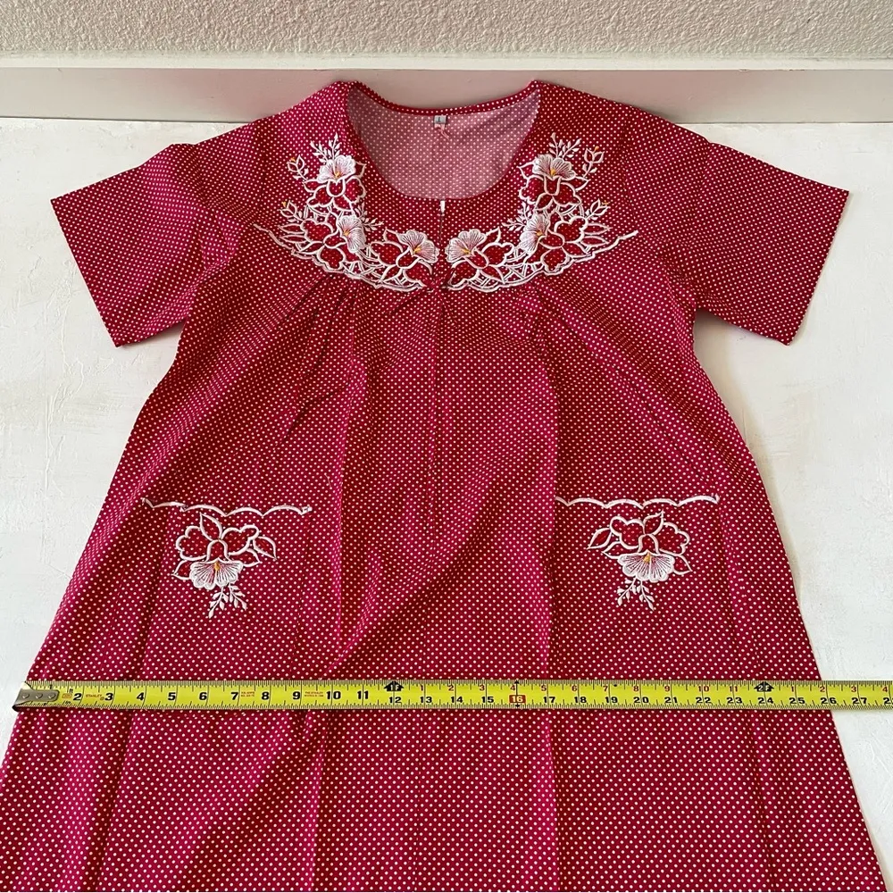 Nursing Dress Maternity Dress Breastfeeding Dress Embroidered Duster Size L NWOT - Image 8