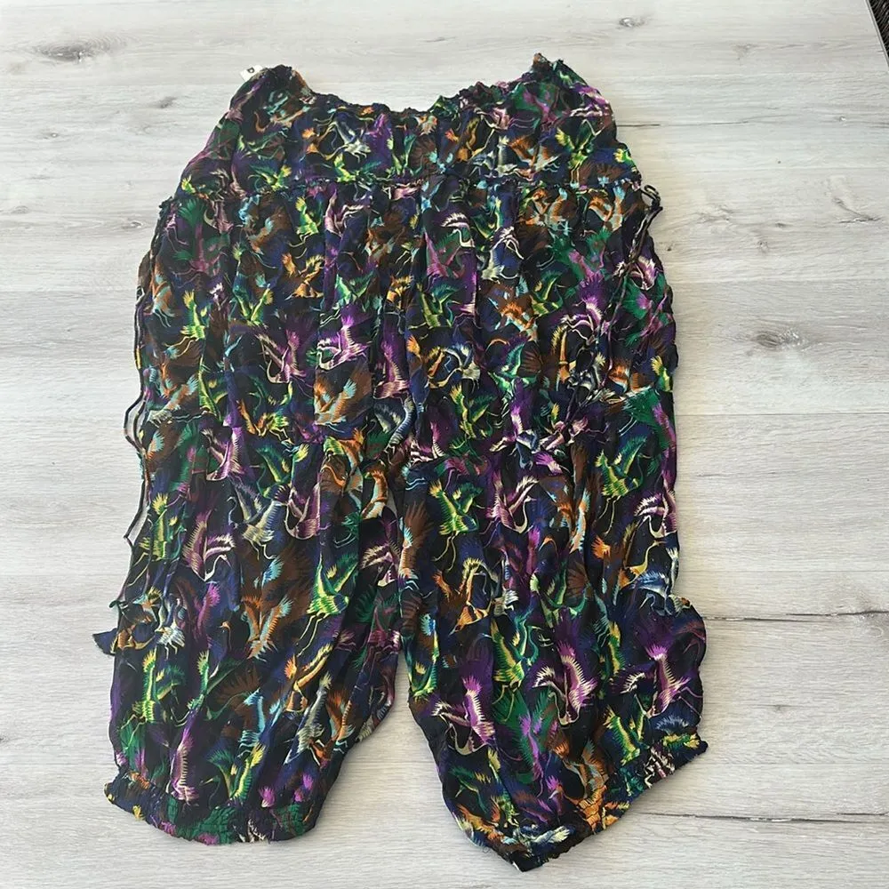 Anthropologie Breezy Sheer Balloon-Leg Pants BLK Motif L NWT IN PACKAGE - Image 7