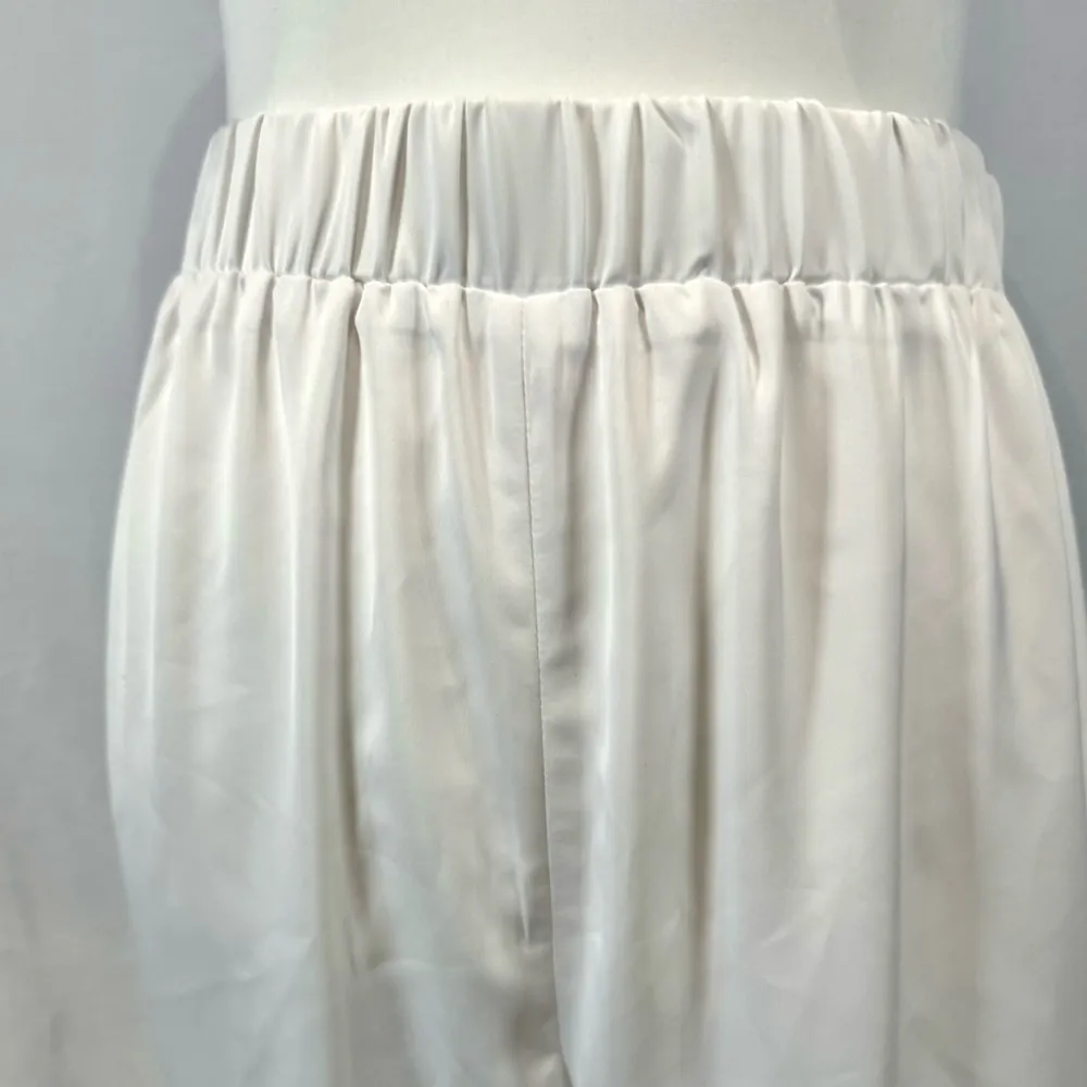 white satin star struck joggers size small NWT - Image 3