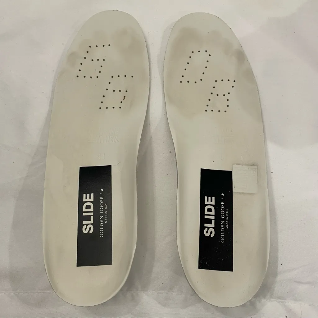 Golden Goose Women's Slide Black with Studs size 41, US 11 with Swarovski Laces - Image 10