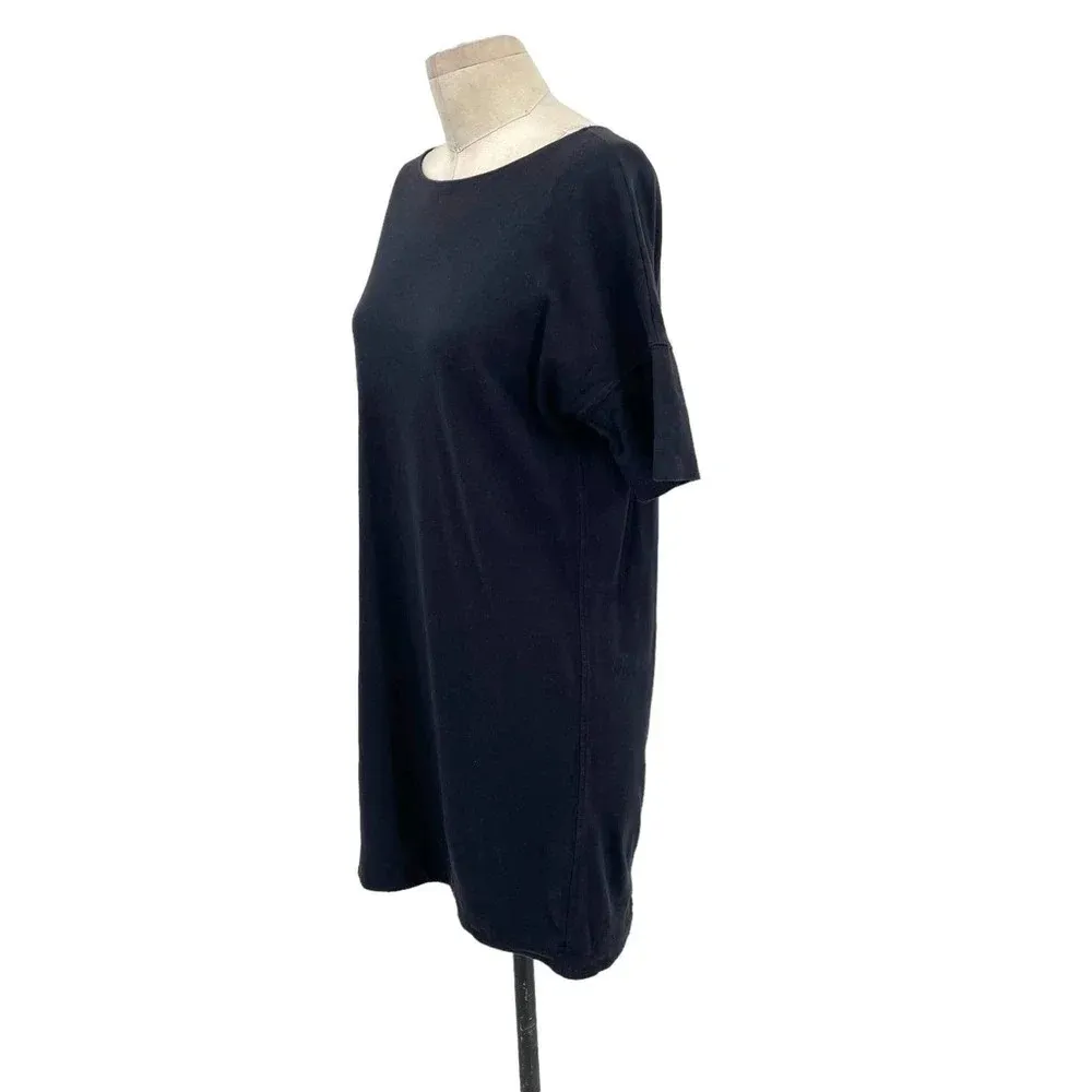 Aritzia Wilfred Free 100%‎ Cotton Black T-shirt Dress Size XS - Image 4