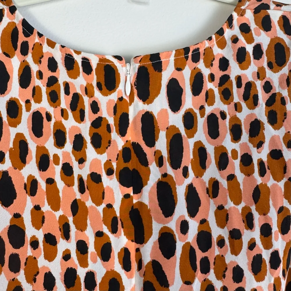 Marie Oliver Carson Dress Shift Washable Silk Leopard Animal Print Small - Image 9