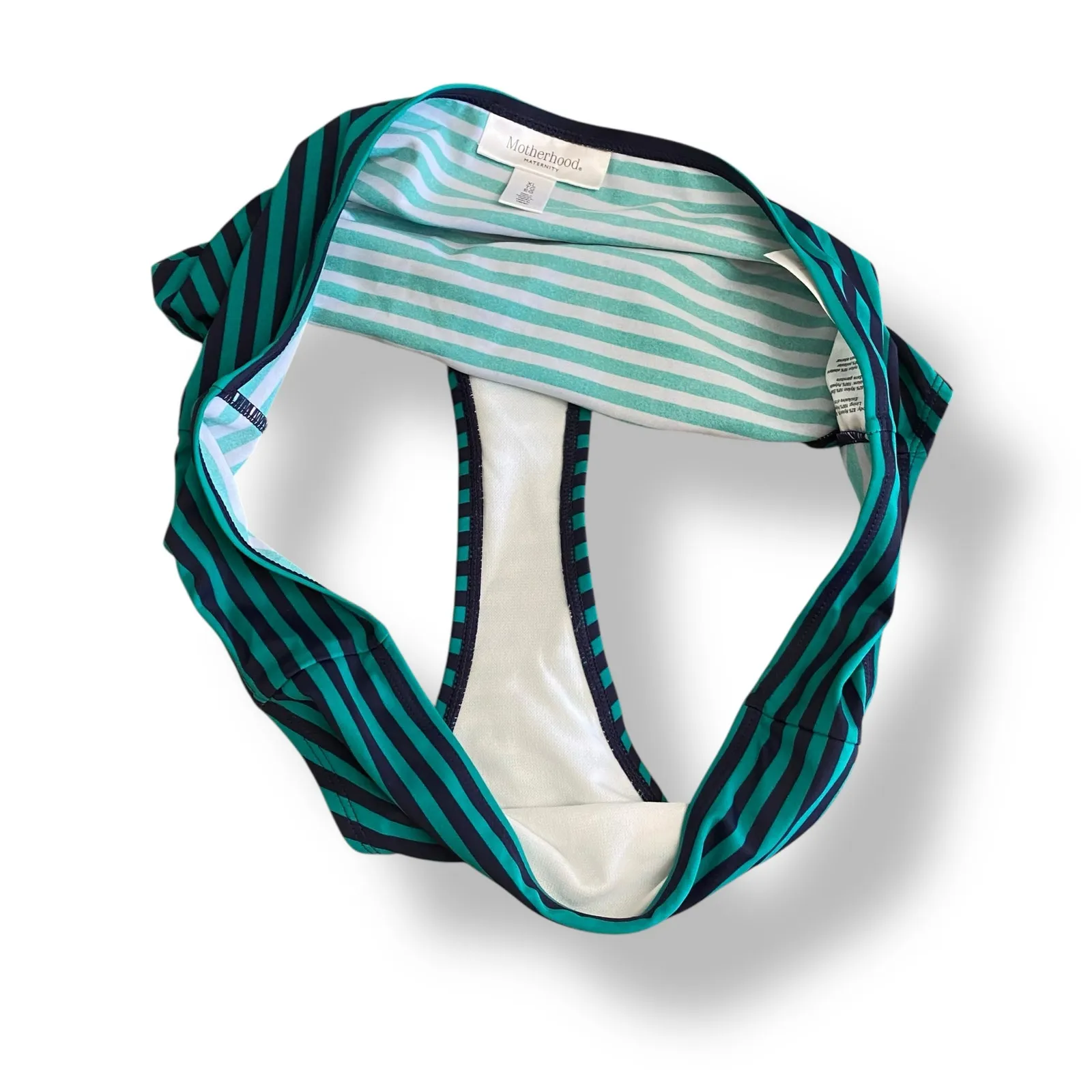 Motherhood Beach Bump Green Black Tankini Set Swim suit‎ Size XL Beach Vacation - Image 5