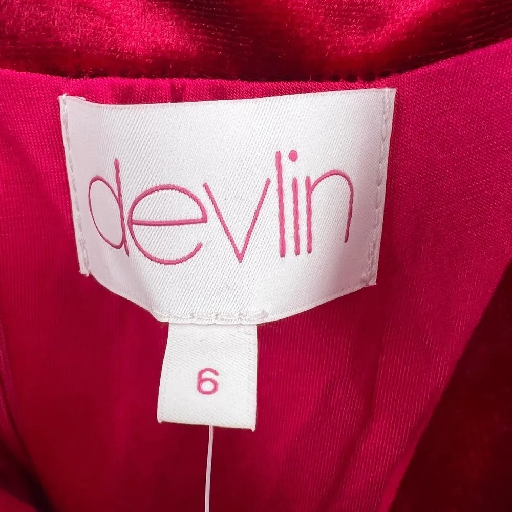 Devlin Dress Pink Velvet Ruffle Mini Dress Y2K Prom Night Out Size 6 New - Image 7
