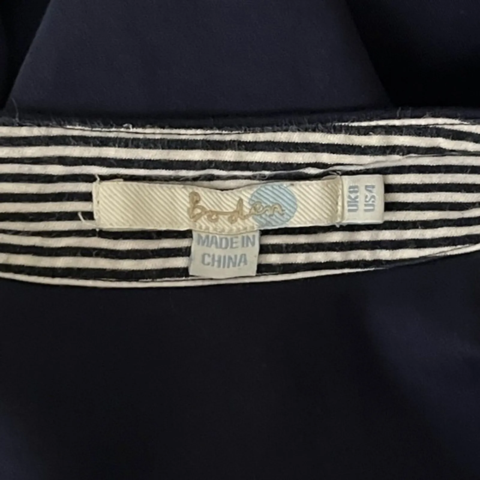 Boden Shirt Womens 4‎ Navy Blue Anchor Button Evie Ponte Top Preppy Nautical - Image 6