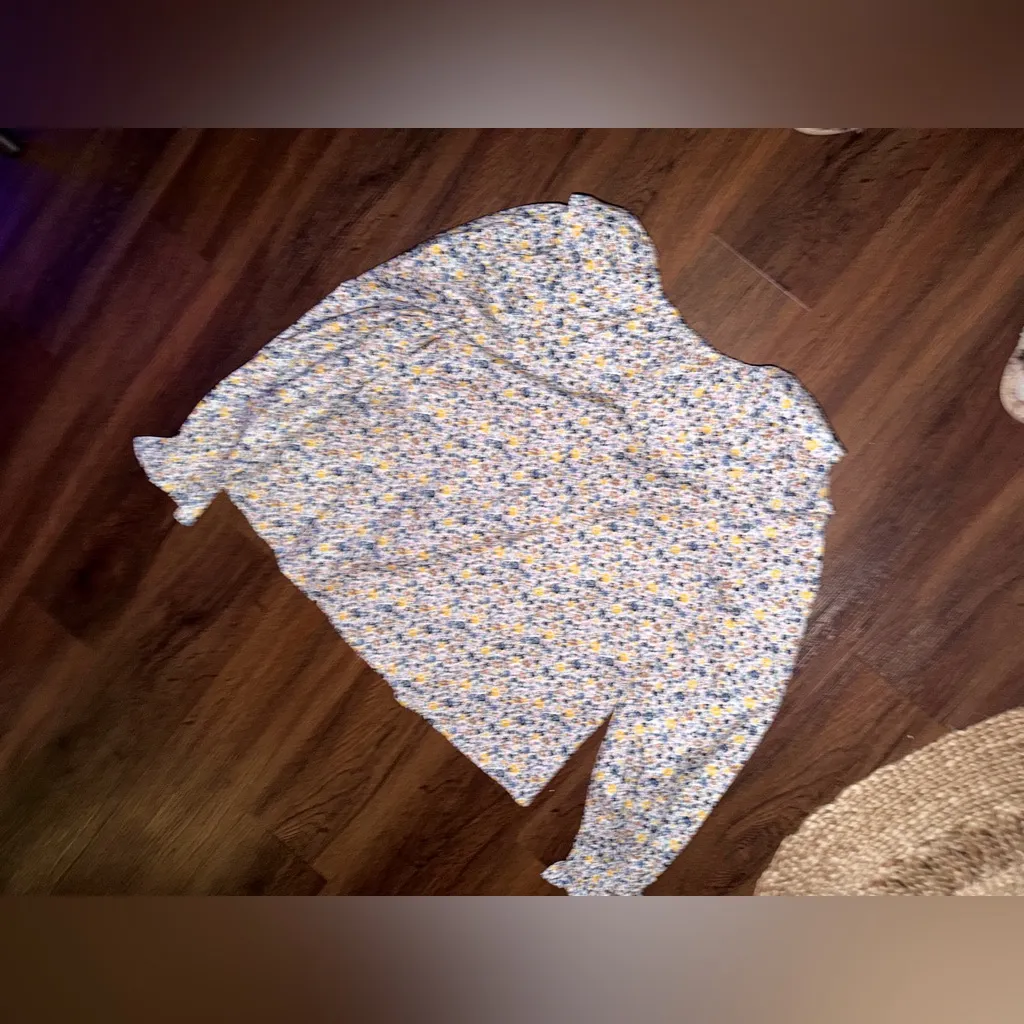 Nwot English factory floral ruffle cream blouse top $120 M winter boho spring - Image 7