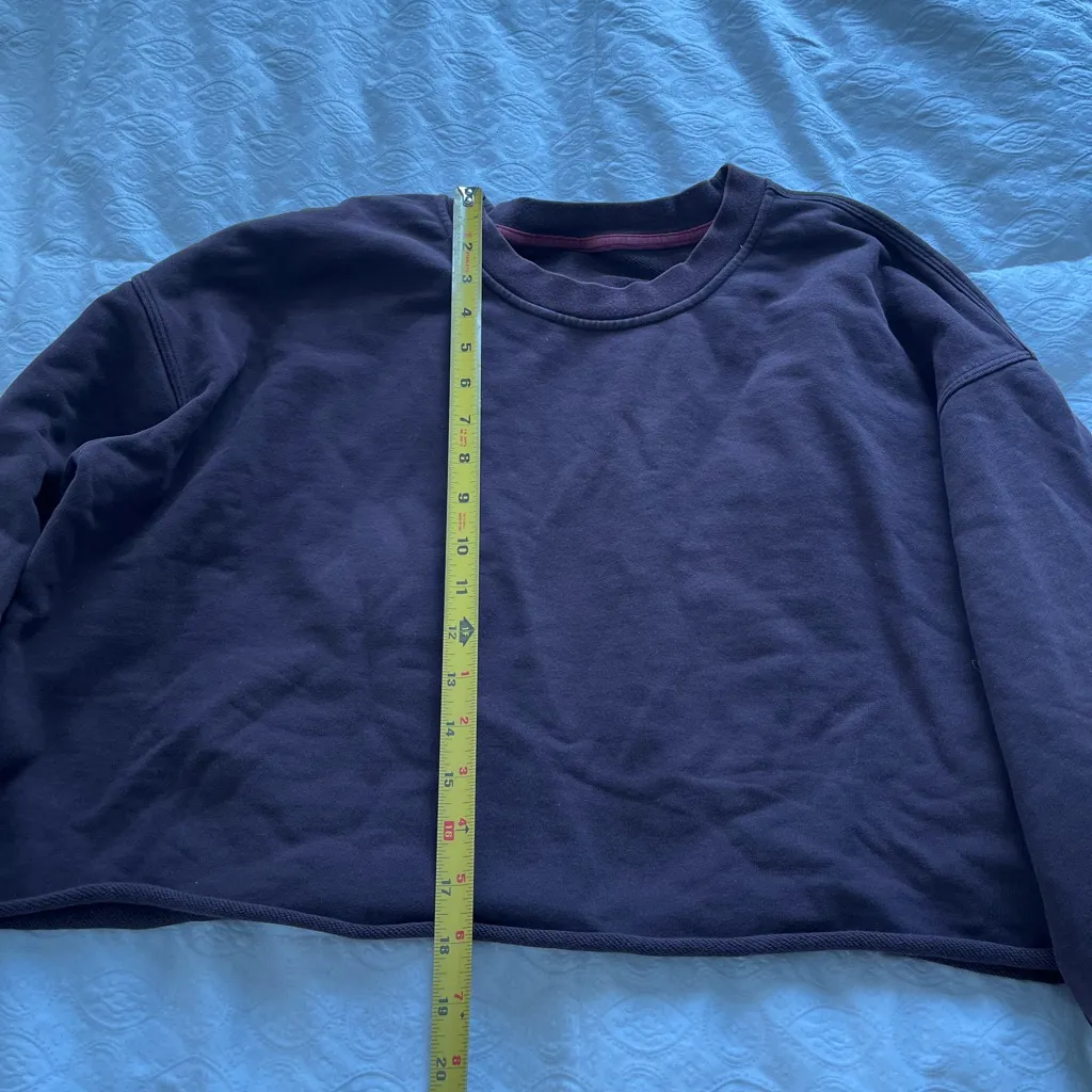 Women's Brown cropped long sleeve shirt size small - Image 2