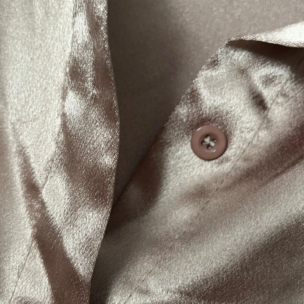 Shein Button-Down Silky Blouse - Size M - Image 4