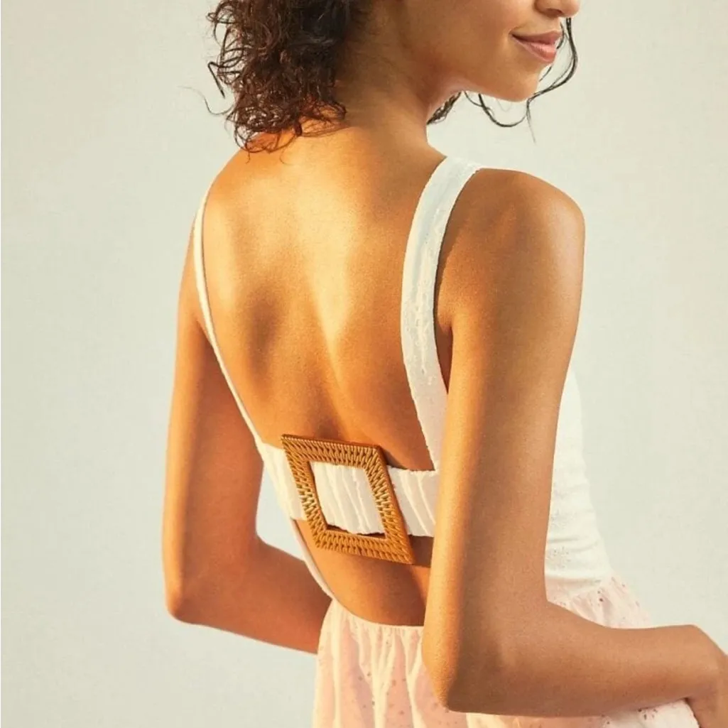 Anthropologie Hutch Alston Eyelet Maxi Dress White Size M - Image 13