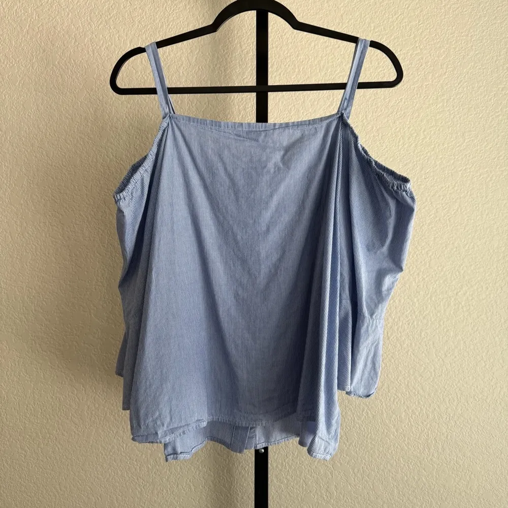 Boho Striped Off Shoulder Embroidered Cotton Beach Vacation Preppy Nautical Top - Image 8