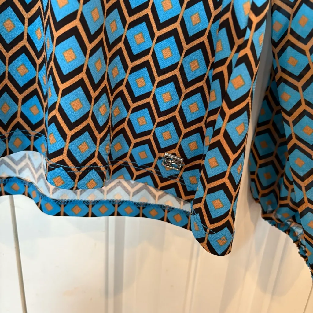 Calvin Klein Blue Blouse Size‎ Large - Image 3