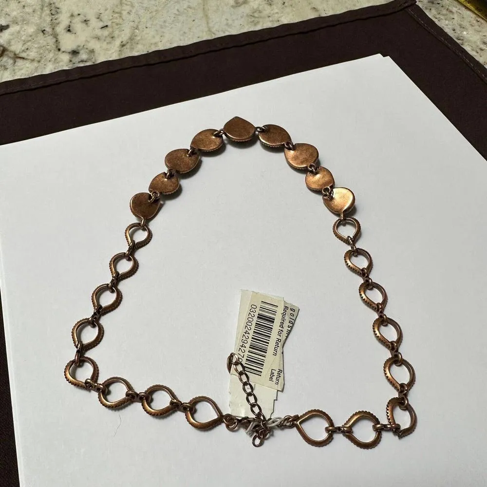 Pretty Green & Copper Tone Adjustable Length Necklace NWT - Image 10