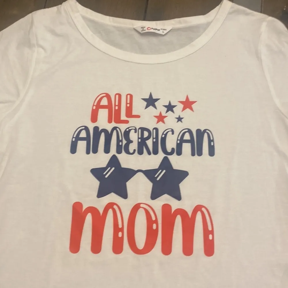 Pat Pat All‎ American mom tee Americana patriotic mommy and me size L Size L - Image 3