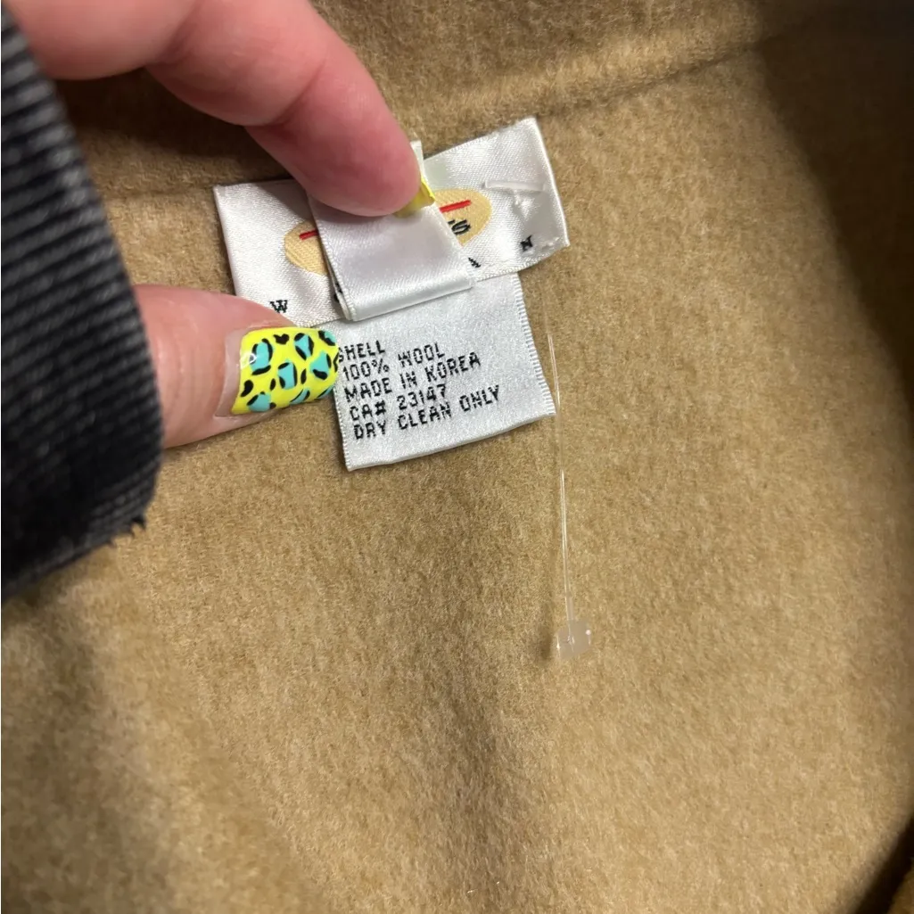 Talbots Size 14W 100% Wool Button Up Jacket Coat Windowpane Plaid Fall - Image 6