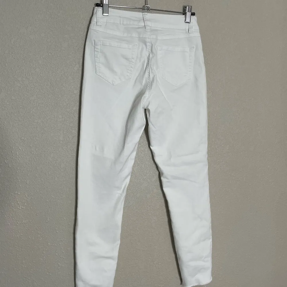 Blue Spice White Fray Skinny Jeans 0 - Image 2