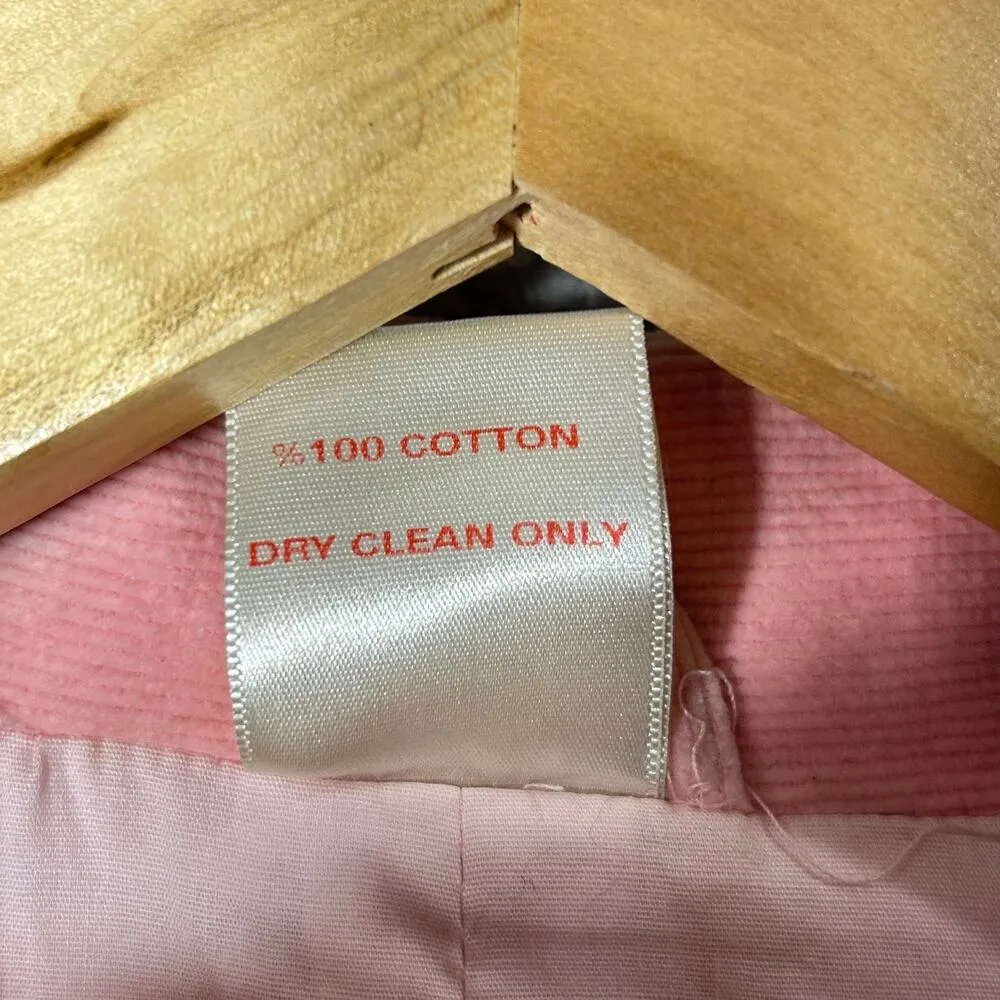 Split Personality Corduroy Blazer Women S Pink Collared Lined Fairycore NEW READ - Image 9