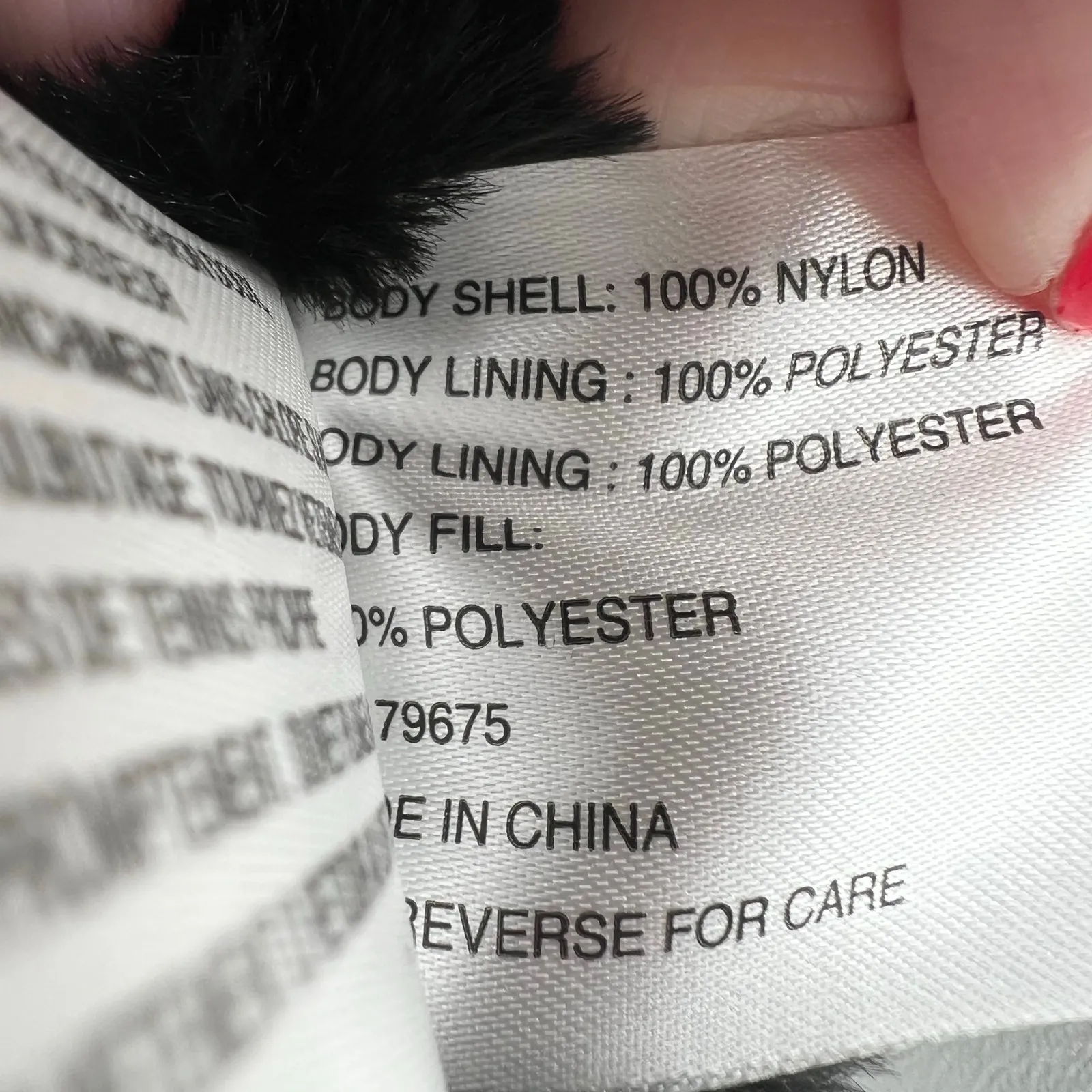 MICHAEL MICHAEL KORS Womens Black Puffy Vest Zip-Up Nylon Faux Fur Lined small - Image 6