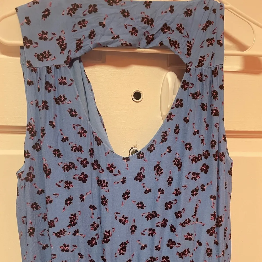 Parker Betty Silk Maxi Dress Blue Floral Size Small - Image 9