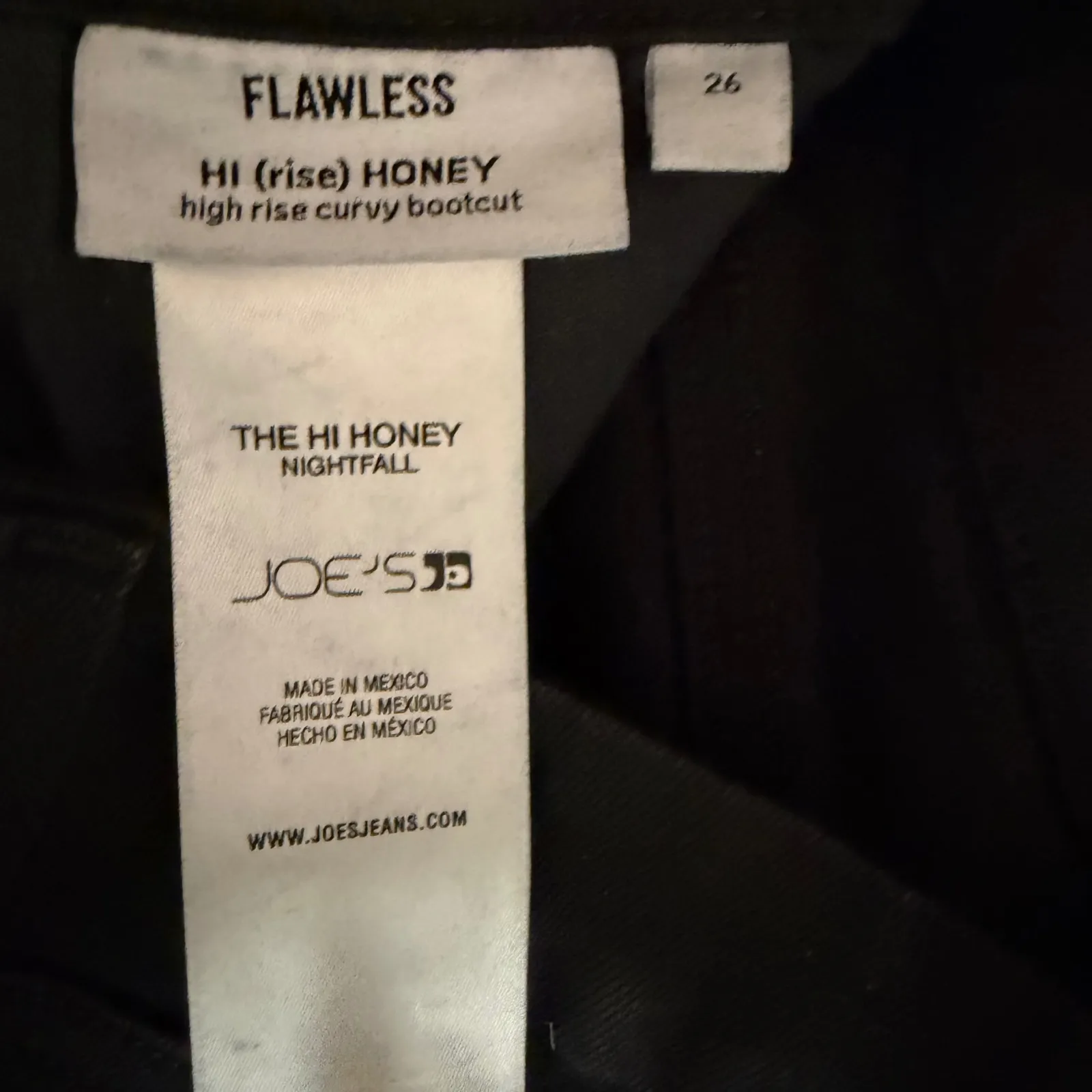 Joes Jeans The Hi Honey High Rise Bootcut Black Jeans Womens Size 26x34" - Image 11