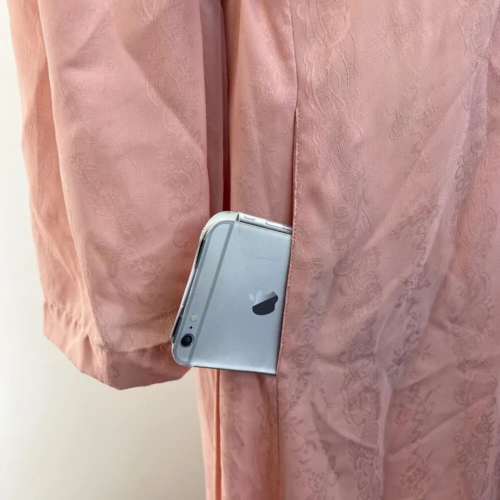 Victoria's Secret Long Pastel Pink Robe Vintage Gold Label - Image 6