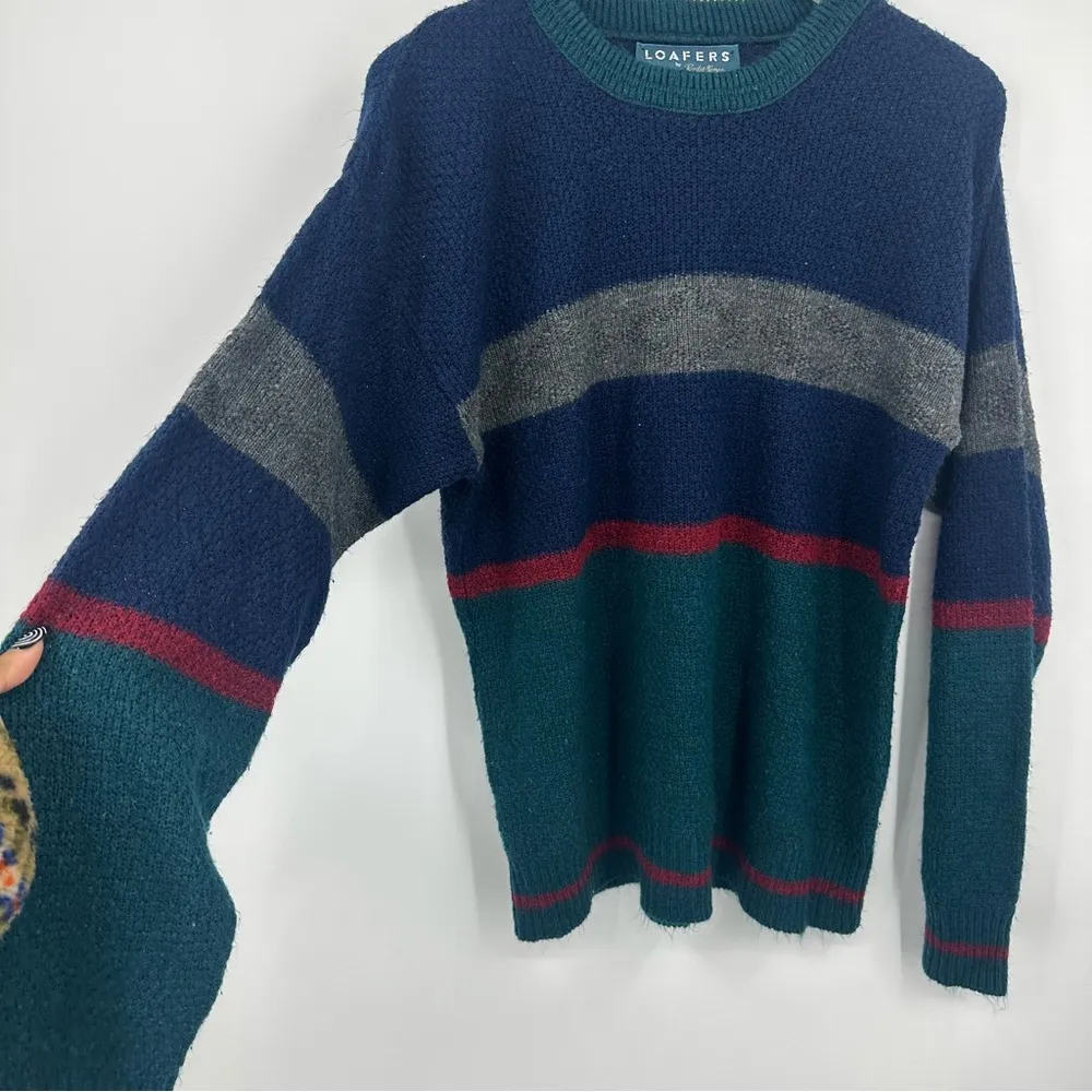 Vintage Y2K Grandpa Sweater Boho Cozy Size Medium - Image 4