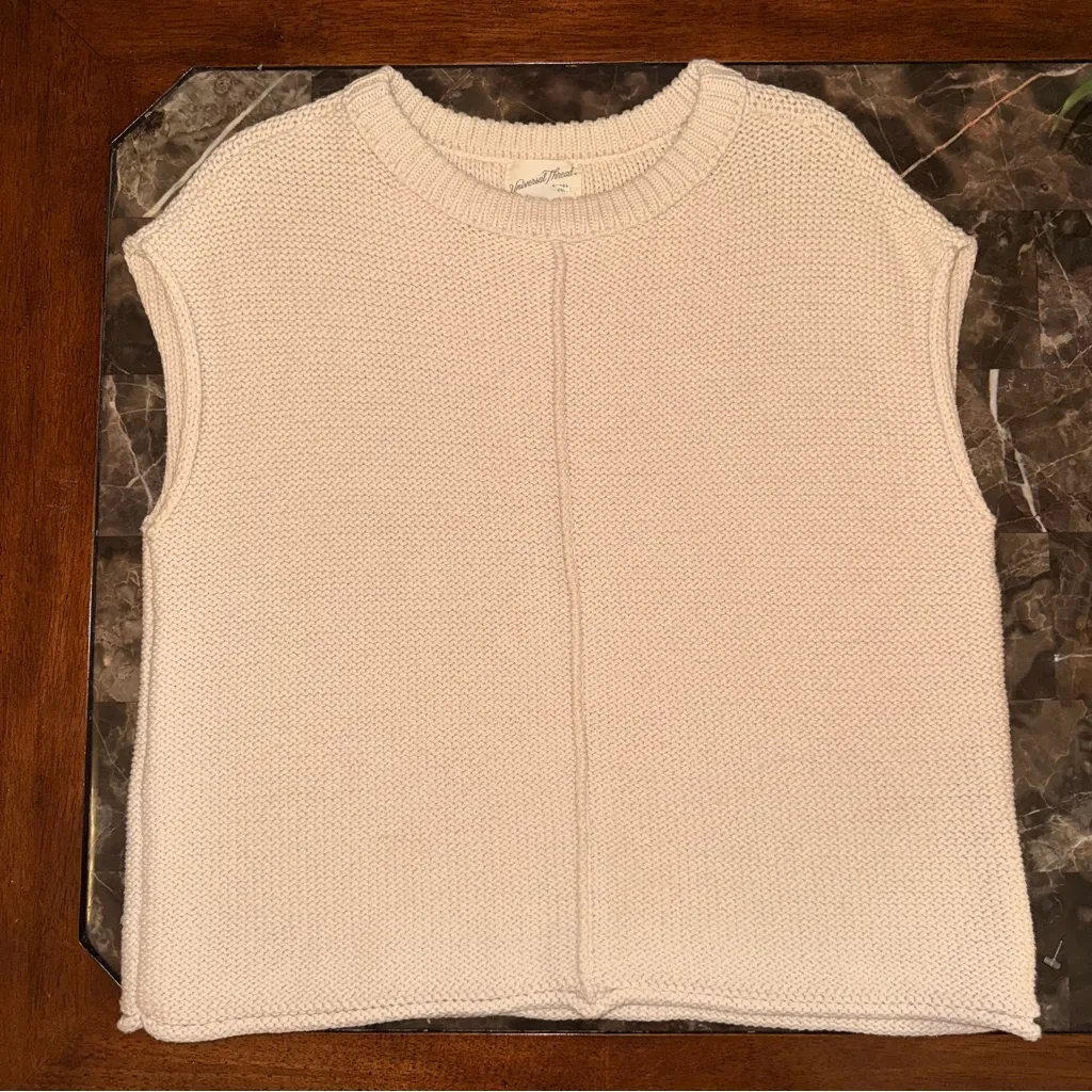 Universal Thread Cream Sleeveless Sweater - Image 2
