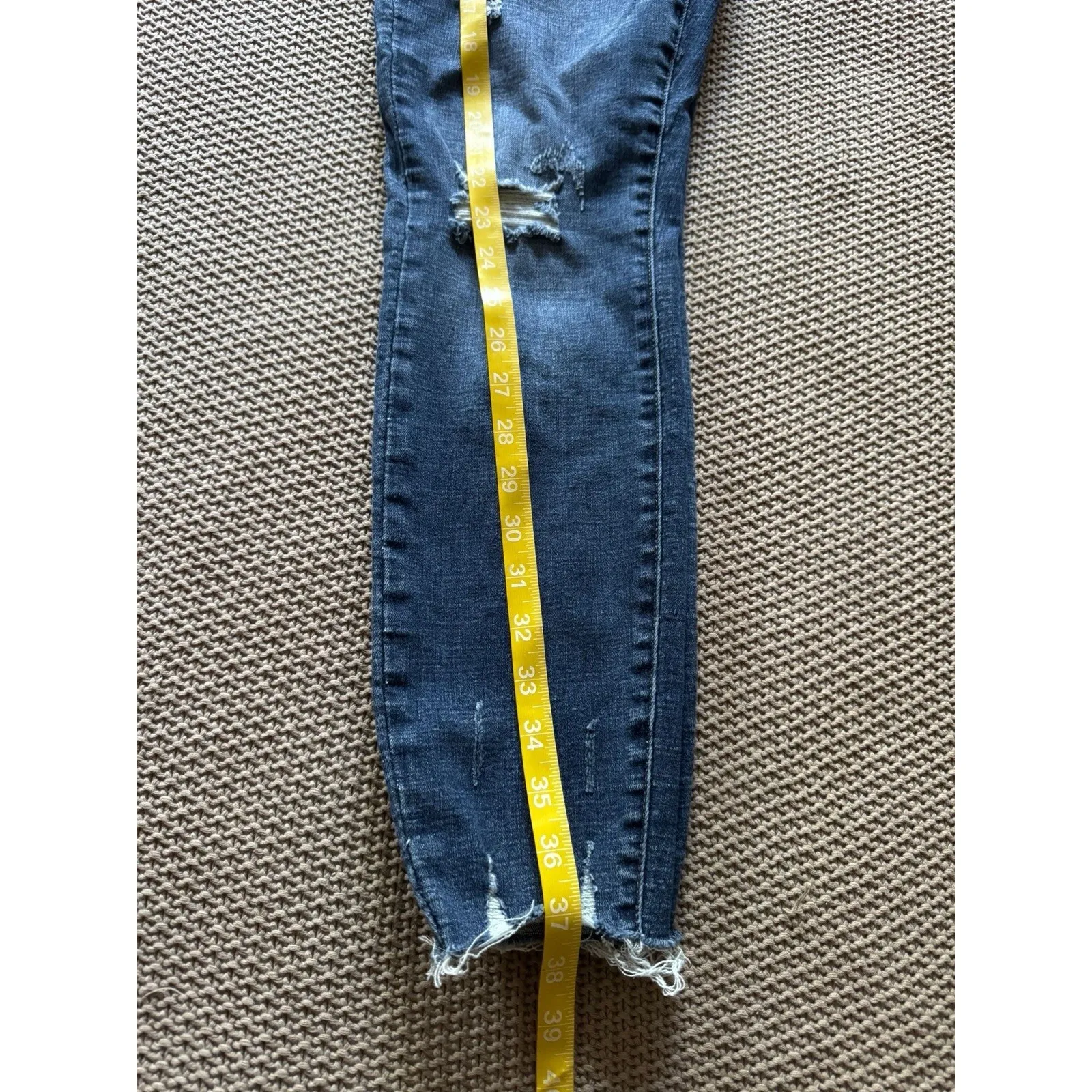 Pistola Women's Blue Denim Distressed Slim Stretch Ankle Jeans Size 28 - Image 10