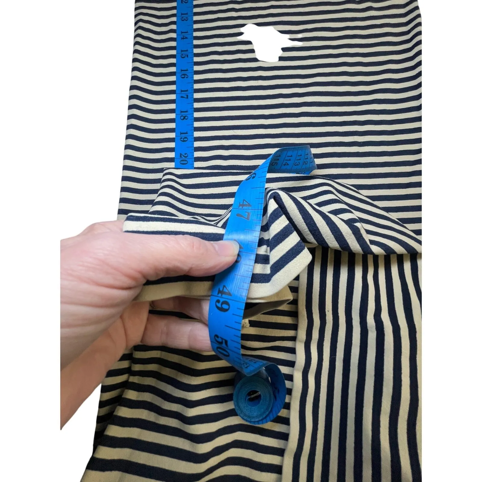 Tees by Tina Stripe Maxi Tank Dress One Size Black Tan‎ Stretch Bodycon Long Tan Size L - Image 6