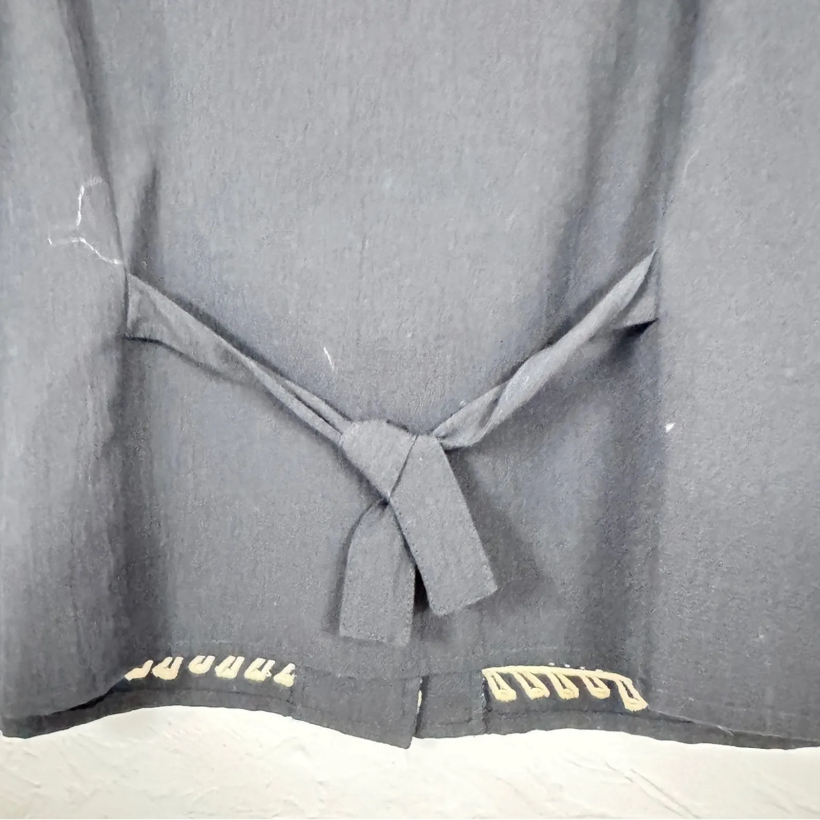 Vintage Napa Studio Black Embroidered Vest Womens S South Western Wood Button - Image 9