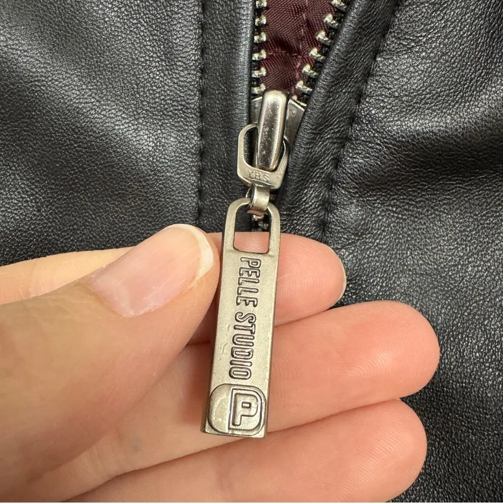 Vintage Wilson’s Leather Black Fitted Long Line Jacket Womens M Y2K 90s Rachel - Image 6