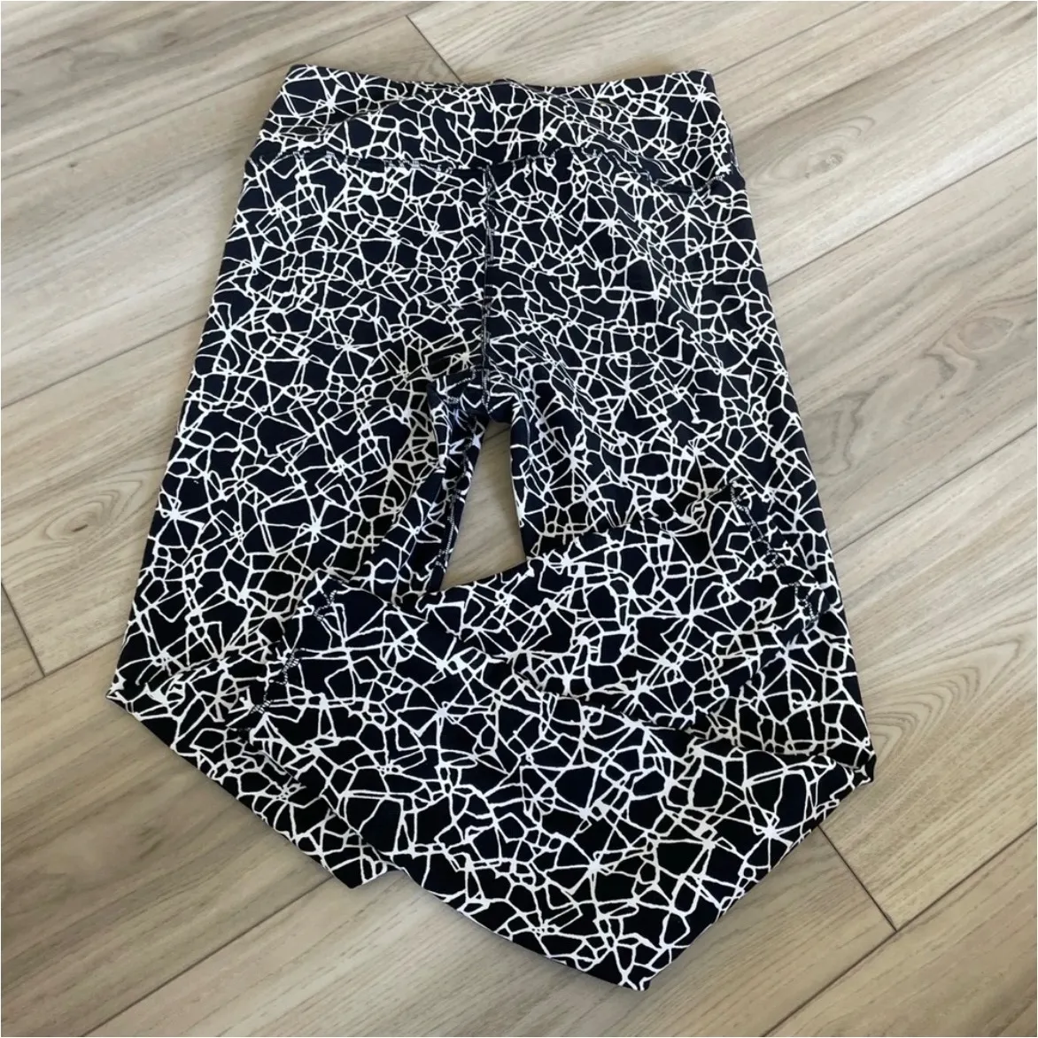 Diane Von Furstenberg DVF Black White Geometric Print Leggings Pants Size M - Image 4