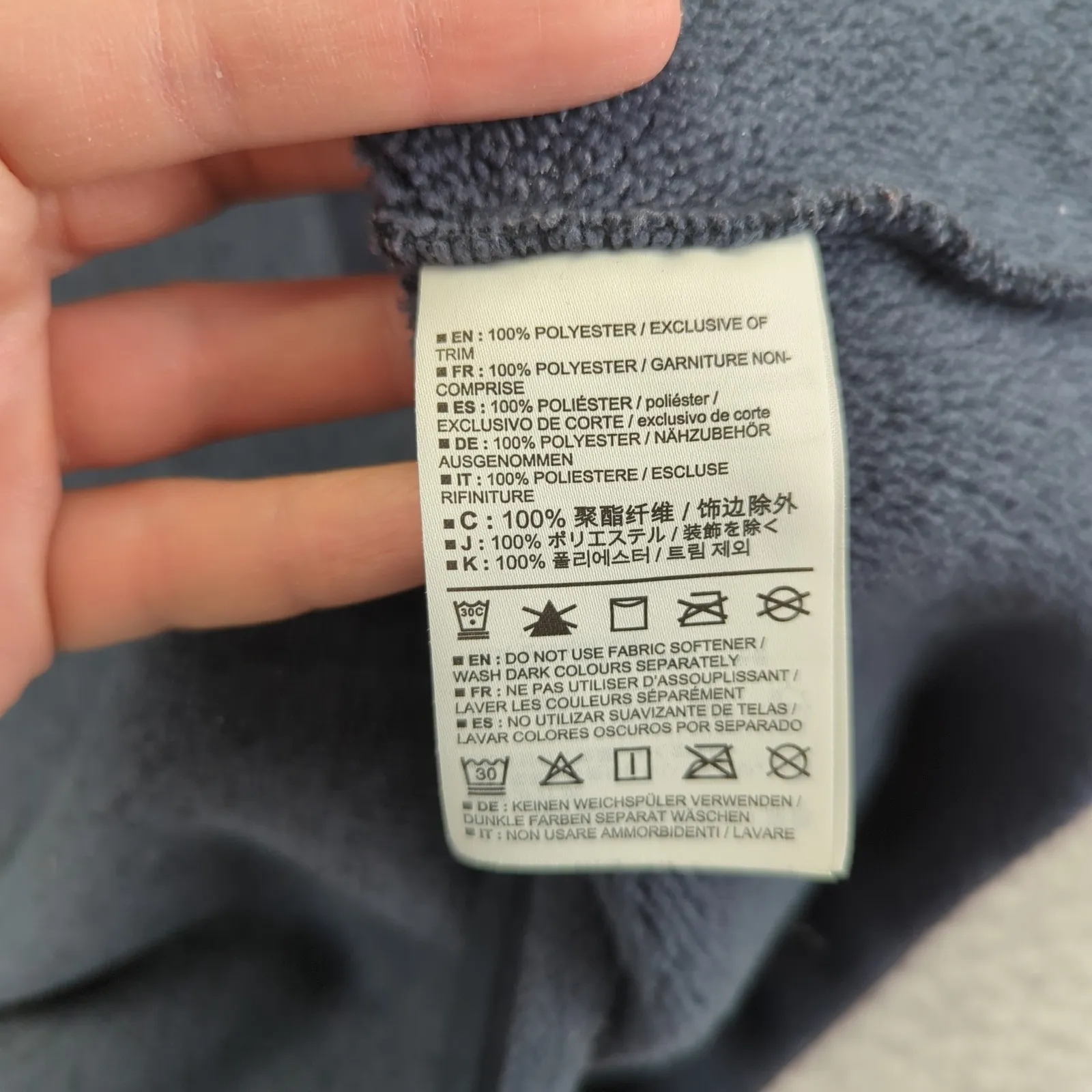 Arcteryx Womens Medium Covert Sweater Fleece Pullover Sweatshirt Blue Pocket Gray - Image 4