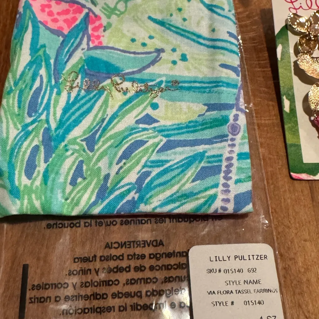 Lilly Pulitzer Earrings & Dust Bag Vis Flora Tassel Earrings in Roxy Pink NWT 🆕 - Image 5