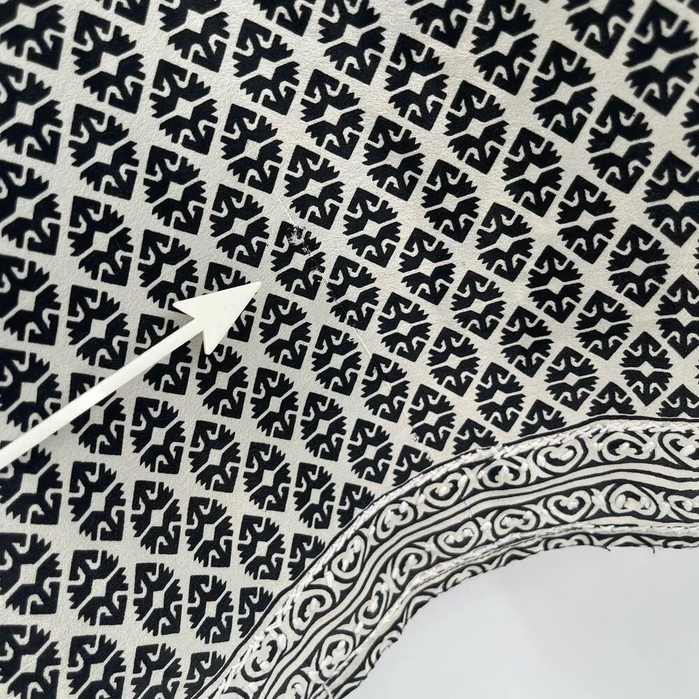 GRETCHEN SCOTT Tunic Top Size Medium In The Mist Embroidered Embroidery *Damage - Image 6