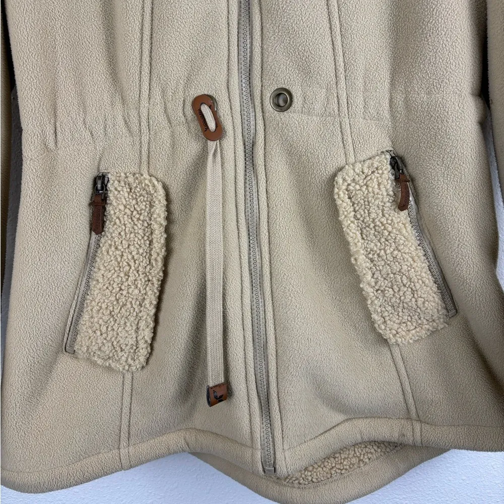 Koolaburra by UGG Small Bonded Fleece‎ Tan / Beige Jacket Coat Sherpa - Image 2