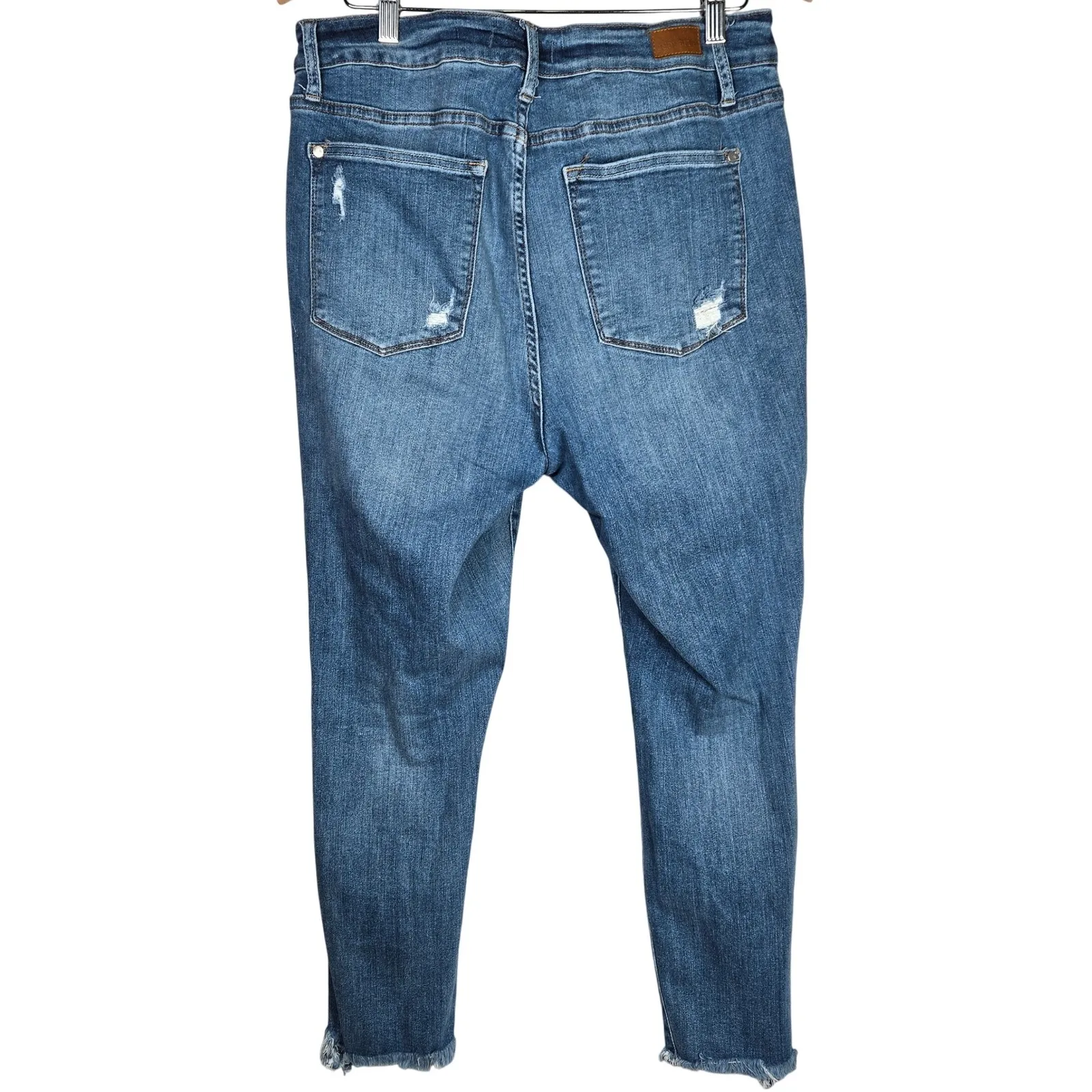 Judy Blue Skinny Fit Jeans Women's‎ Size 14W Distressed Ripped Blue Denim - Image 2