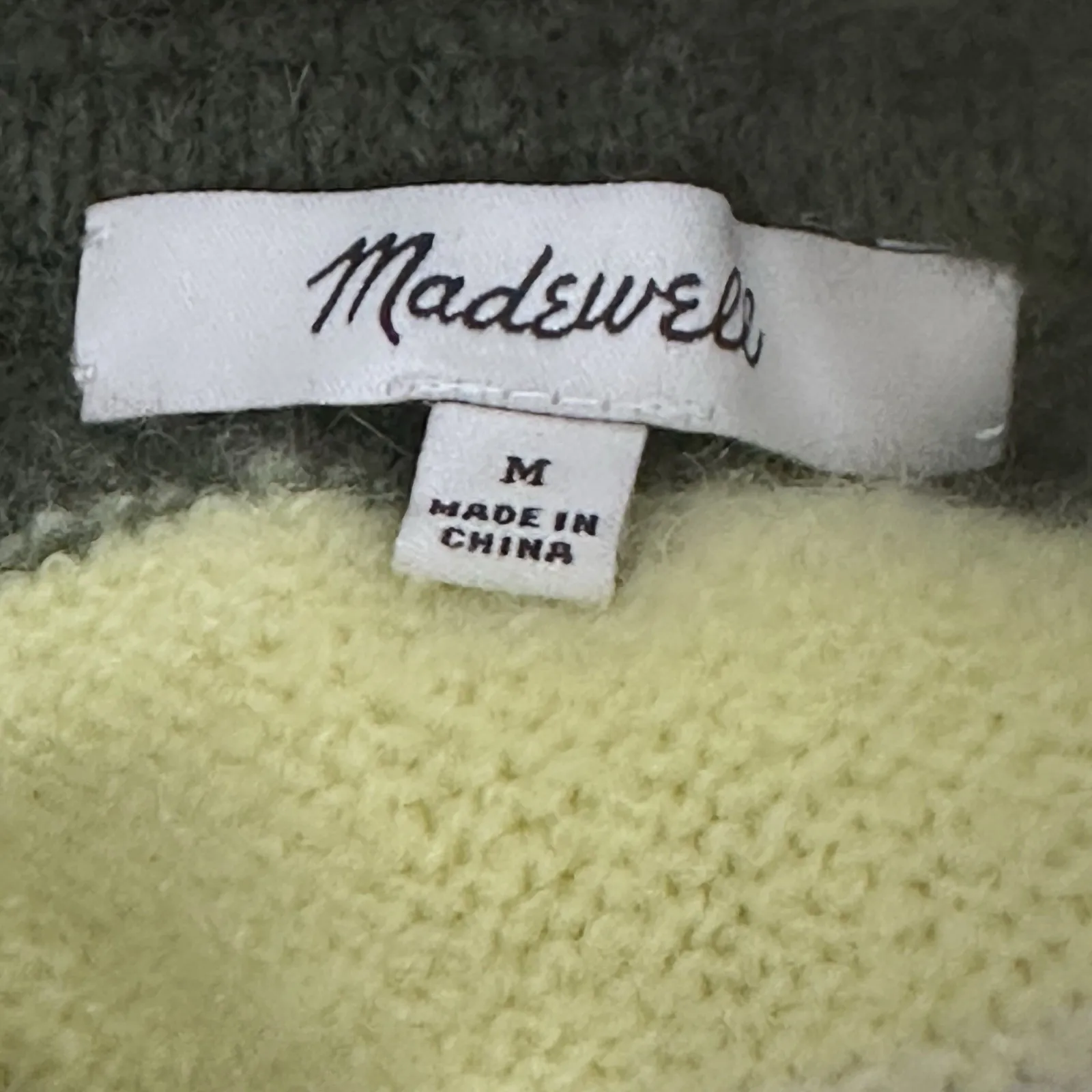 Madewell  Merino Wool Blend Sweater Women's Size Medium Roll Neck Collar - Image 7