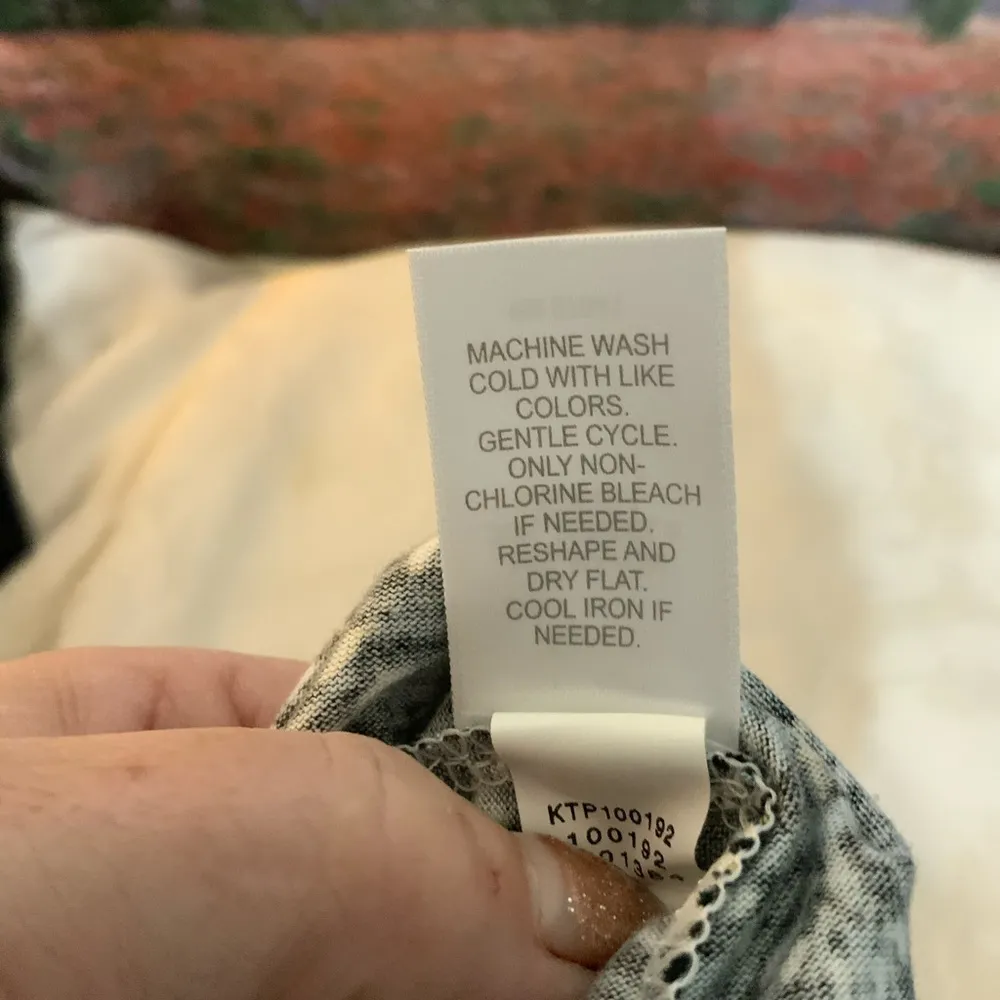 J Jill Casual Career Black Multicolor 3/4 Sleeve Knit Tunic Blouse Like New XSP - Image 11