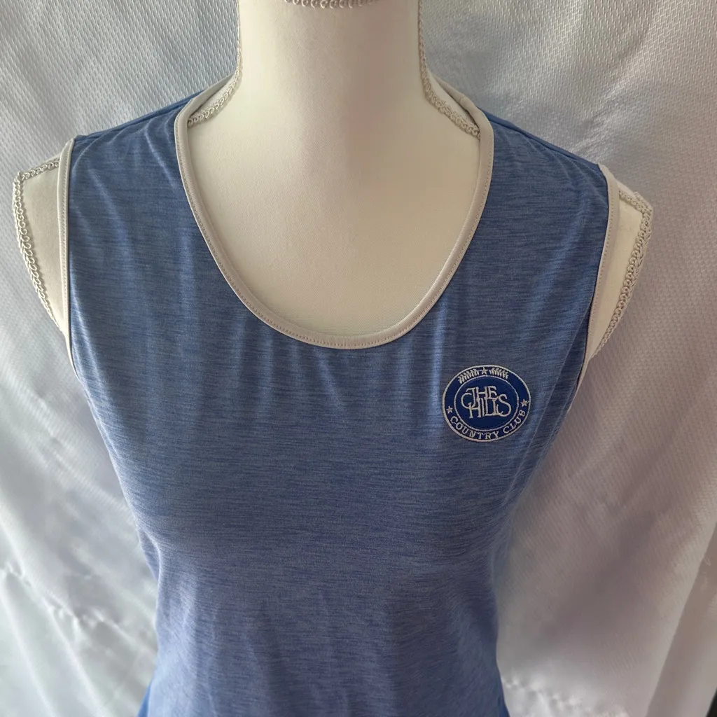 Vintage Hills Country Club Tee | Preppy Golf Aesthetic | Fj Logo | Soft Blue. Blue - Image 4