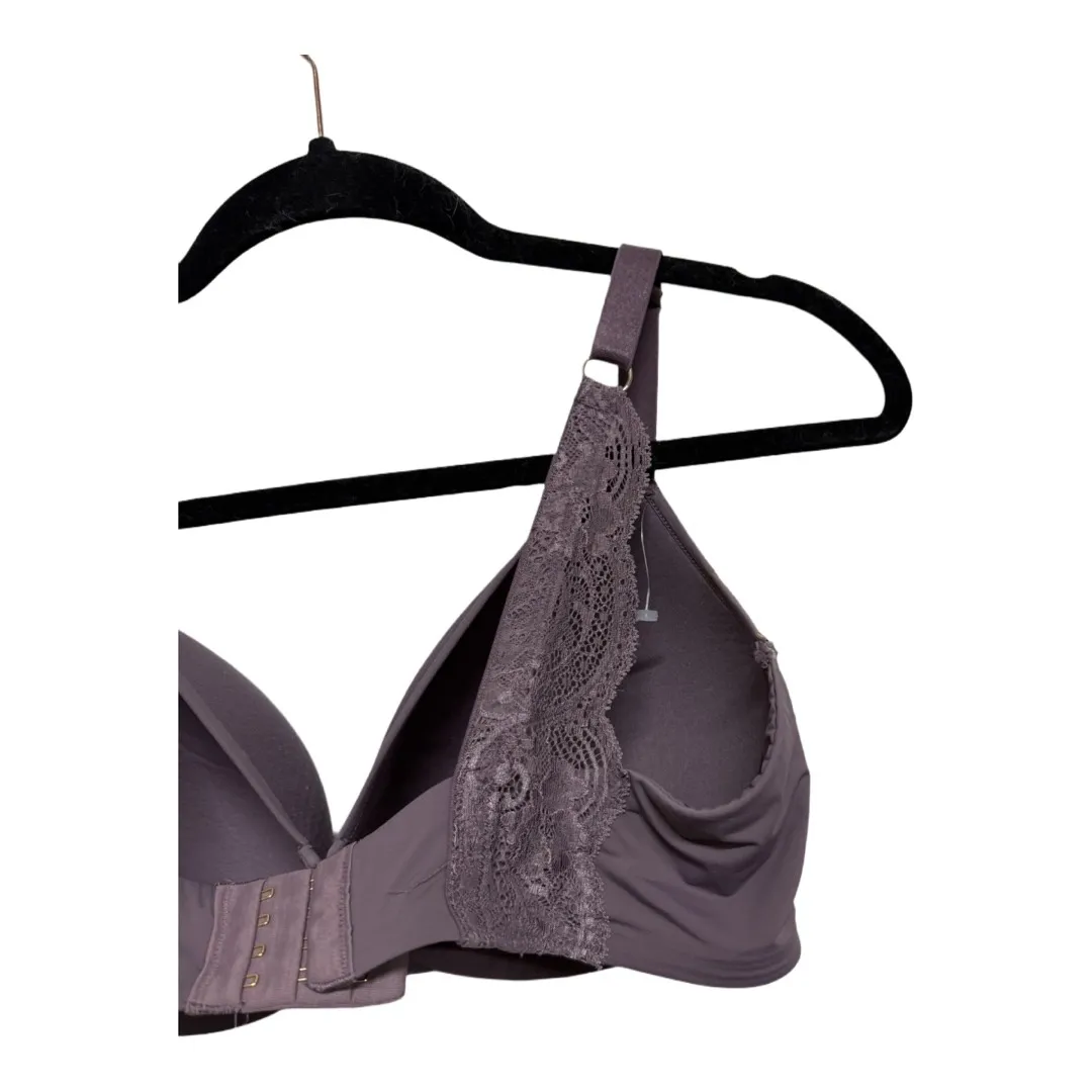 Third Love Purple Wireless Push Up Bra Lace Detail Size 40E Plus Size No Wires - Image 3