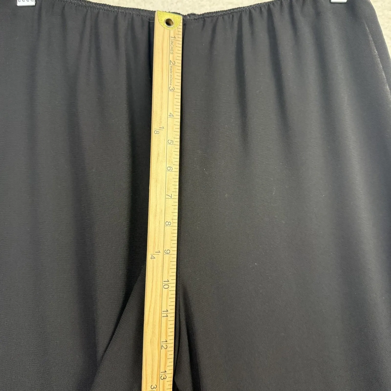 Alex Evenings Pants Womens Medium Black Chiffon Wide Leg Pull On Evening - Image 6