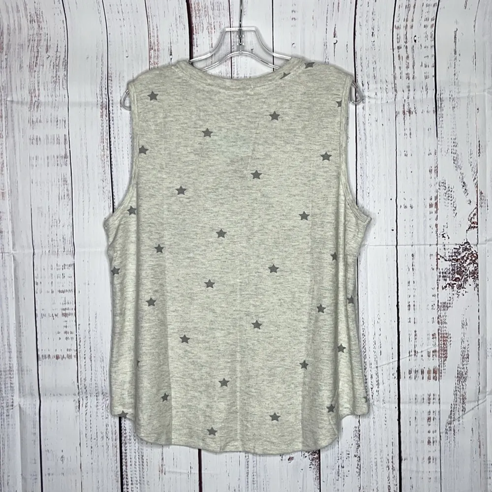 Star + Skye NWT Size 1X Gray Star Print 2 Pc. Pajama Set - Image 3