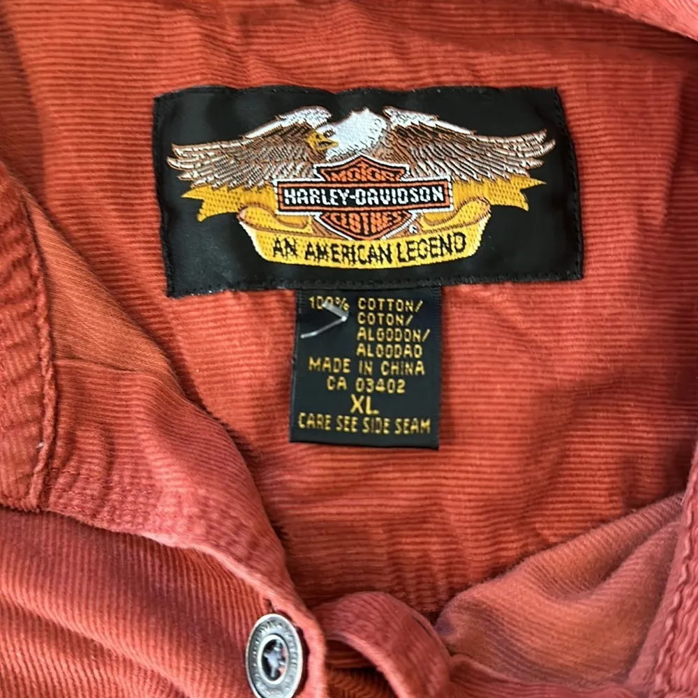 Harley Davidson Corduroy Botton Down Shirt - Image 6