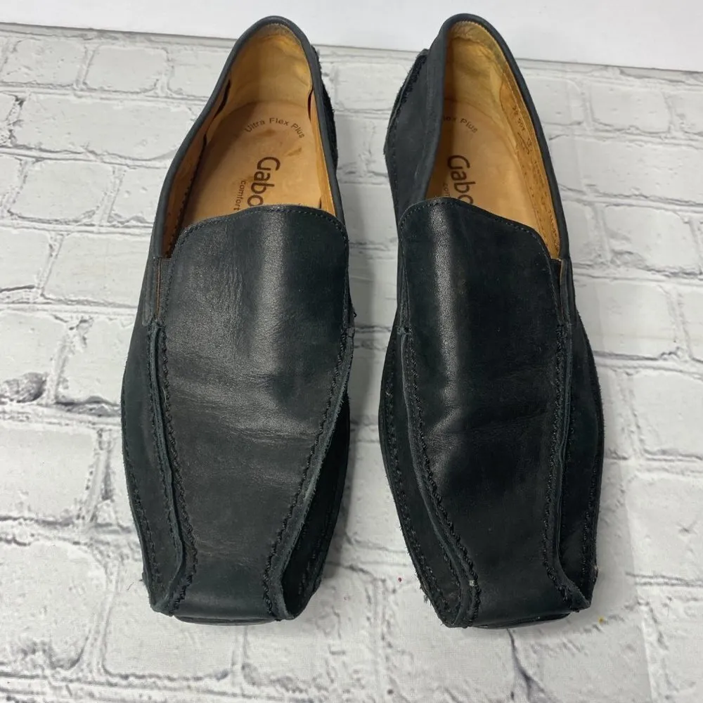 Gabor Leather Loafer Womens Size 7 Slip On Dress Shoes Ultra Flex Plus Driving Black - Image 6