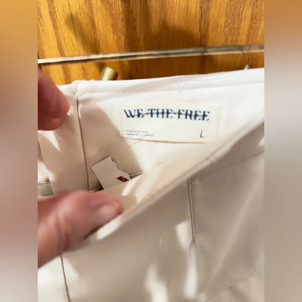NWT Free People We The Free Keep It Brief Vegan Micro Shorts size Large Cream - Image 7