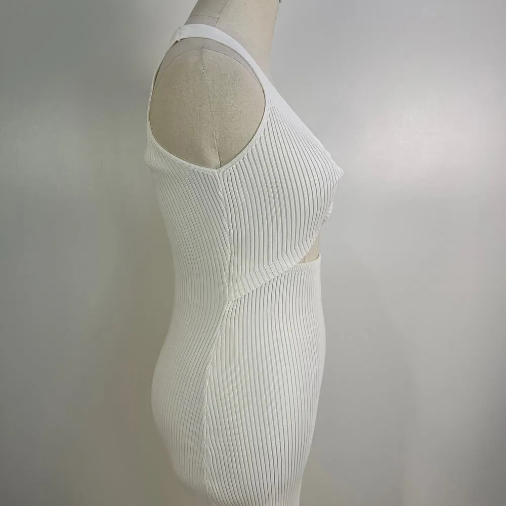 Meshki Kaesha Knit Maxi Dress White - Image 9