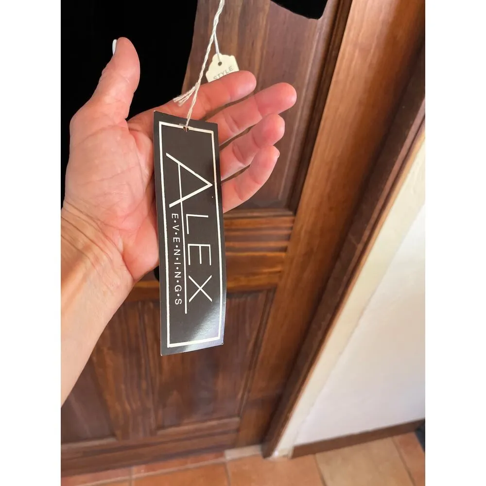 Alex evening’s velvet cocktail dress and gold beaded trim jacket size 12 - Image 3