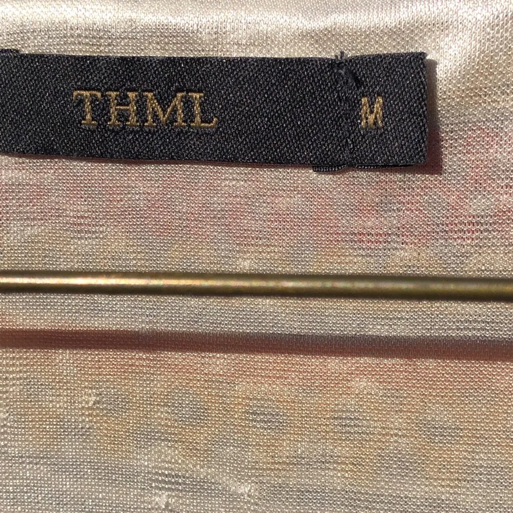 THML Blue White Stripe Colorful Embroidery Resort Wear Shift Dress M - Image 4