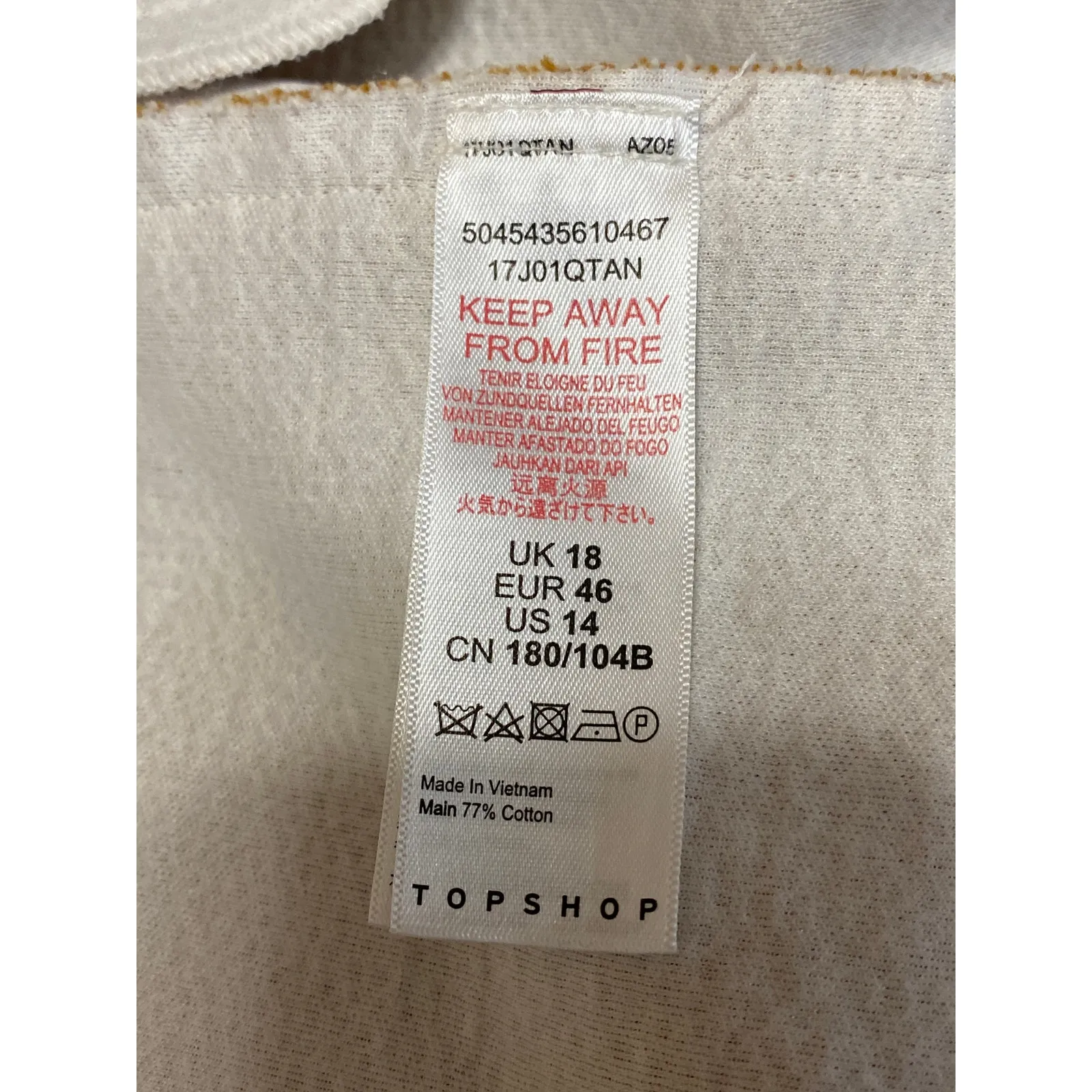 Topshop Women's Tan Beige Tweed Long Sleeve Pocket Blazer Coat Jacket Size 14 - Image 4